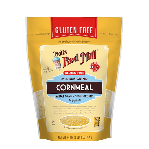 Bob's Red Mill Gluten Free Medium Grind Cornmeal 24 Oz. Pouches, PK4